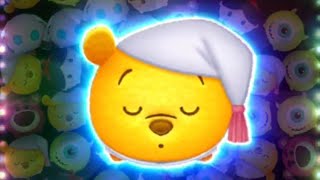 「ツムツム x Tsum Tsum」使用5變4技能達到1000萬分~~ おやすみプー  Winnie the Pooh Good Night Pooh 晚安維尼