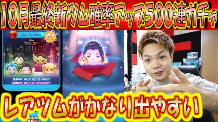 レアツム出やすいぞ！月末最終新ツム確率アップ500連ガチャ確率検証！【こうへいさん】【ツムツム】