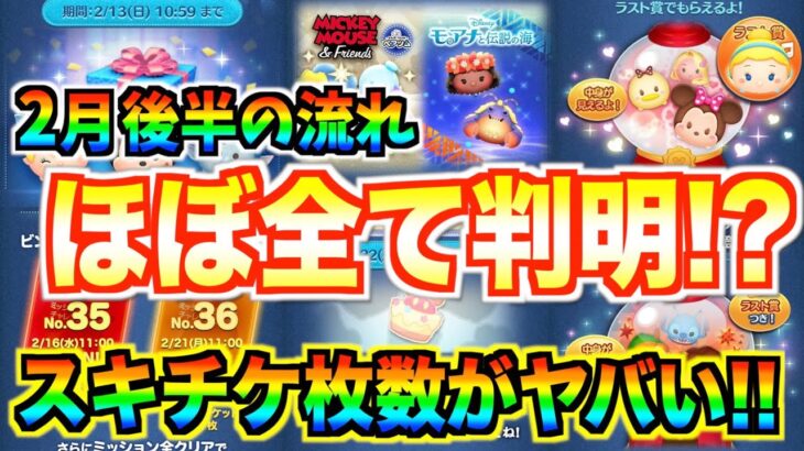 2月後半の流れはこれで決まり⁉︎まだまだスキチケ手に入るぞ！コイン計画は立てやすそう【ツムツム】