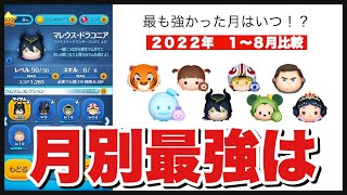 【ツムツム】月別最強はどこだ！？1~8月のツムで比較！