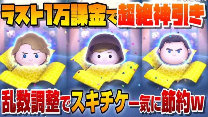 【最終奥義】正月ラスト30分なけなしの1万握りしめて追加ガチャ！神引き連発でスキチケ大量節約ｗｗｗ【ツムツム】