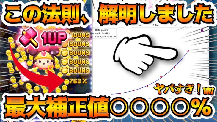 【神回】遂に判明したぞ！ww　コイン補正はMAX○○○％！　勇者ミニーの補正値について分析、考察してみた！　【新ツム】【ツムツム】