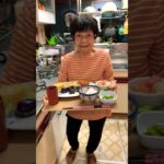 ９３歳ツムツムばあちゃん夕飯は茄子🍆の挟み揚げ❗️👵