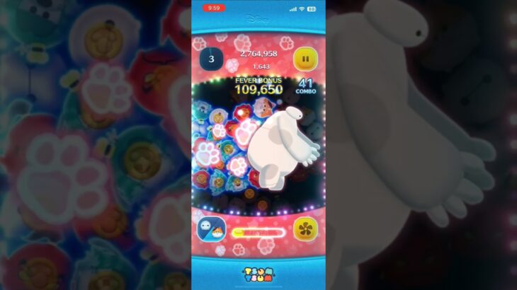 【ツムツム】ベイマックス&モチskill6使ってみたｗｗｗ　　 #ツムツム