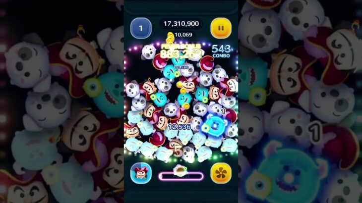 【ツムツム】 フック船長チャーム ジャイロなし 1万枚達成！ #ツムツム #ツムツムコイン稼ぎ #ツムツム最強 #ハート交換グループ #スキル6 #shorts