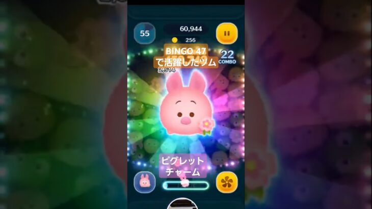 【ツムツム】ビンゴ47で活躍したツム　ピグレット(チャーム)　スキル3 #ツムツム　