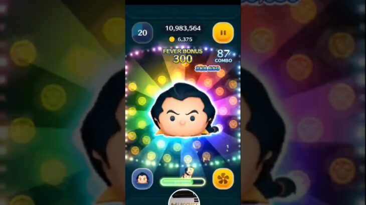 【ツムツム】たまにある最大チェーン　コイン稼ぎ　ガストンスキルMAX　#ツムツム　#ガストン