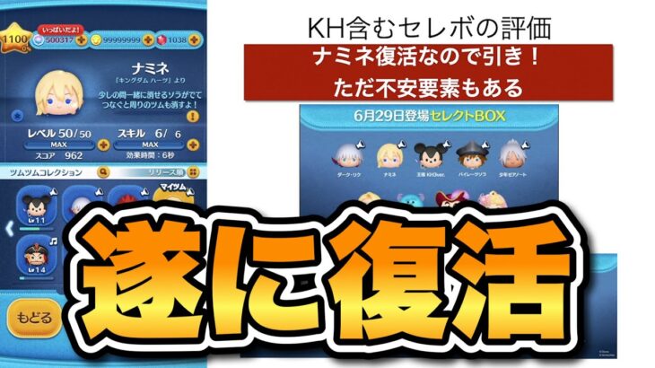 【ツムツム】遂に復活してしまった。キングダムハーツ含むセレボ評価！