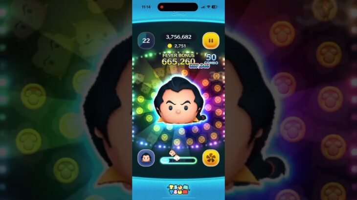 【ツムツム】スキル6のガストンでプレイしてみた