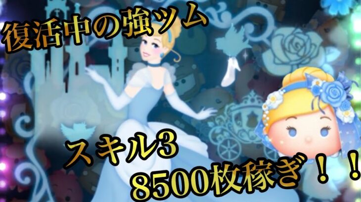 【ツムツム】SL.3 フラワーシンデレラ〈チャーム〉　8500コイン　(フルアイテム＆延長)